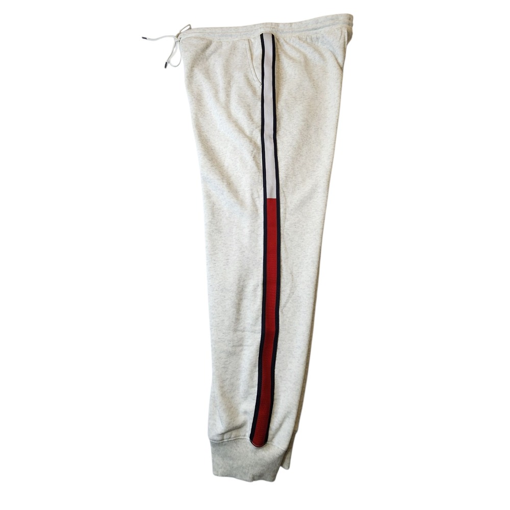 Tommy Hilfiger Women Sport Striped Jogger Pants Gray Sz Large